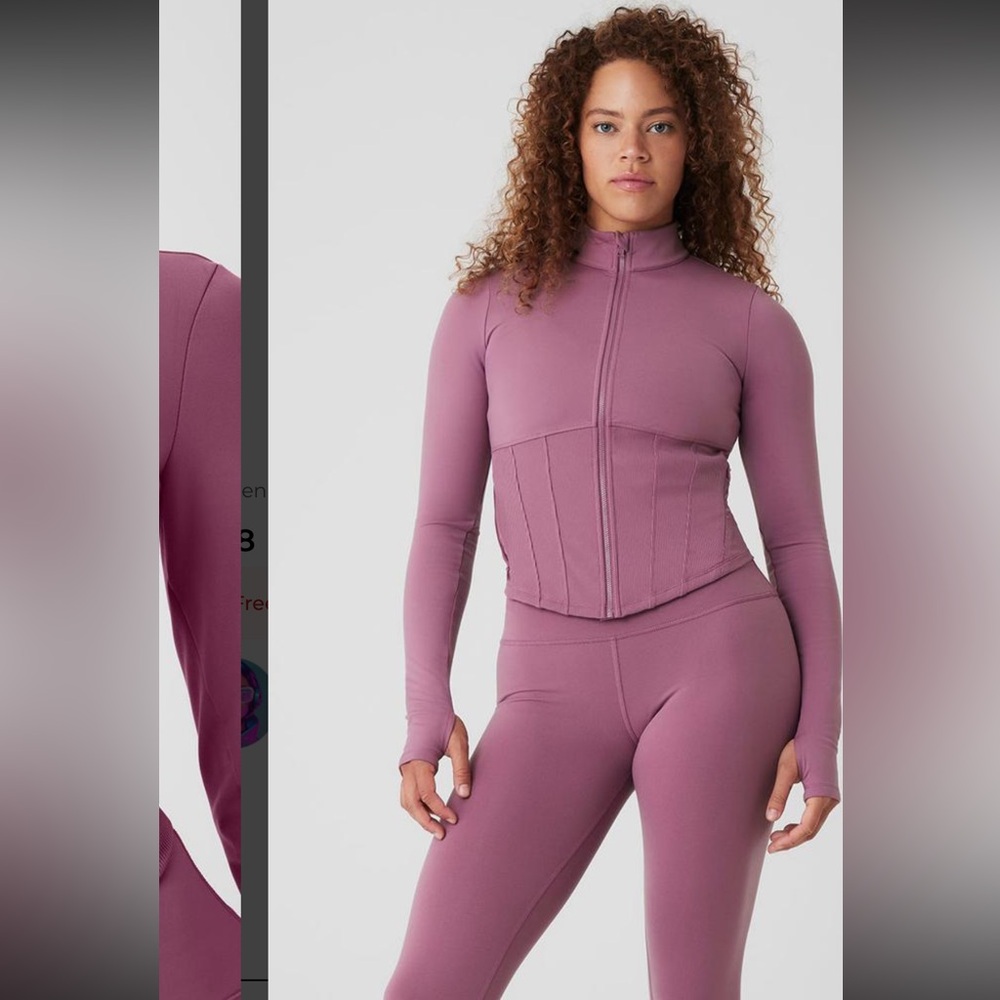 ALO Airbrush Corset Full Zip Jacket